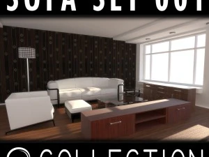 conjunto de sofá 001 Modelo 3D