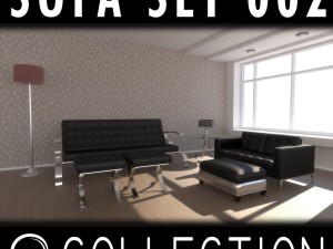 sofa set 002 3D Model