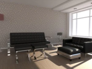 sofa set 002 3D Model