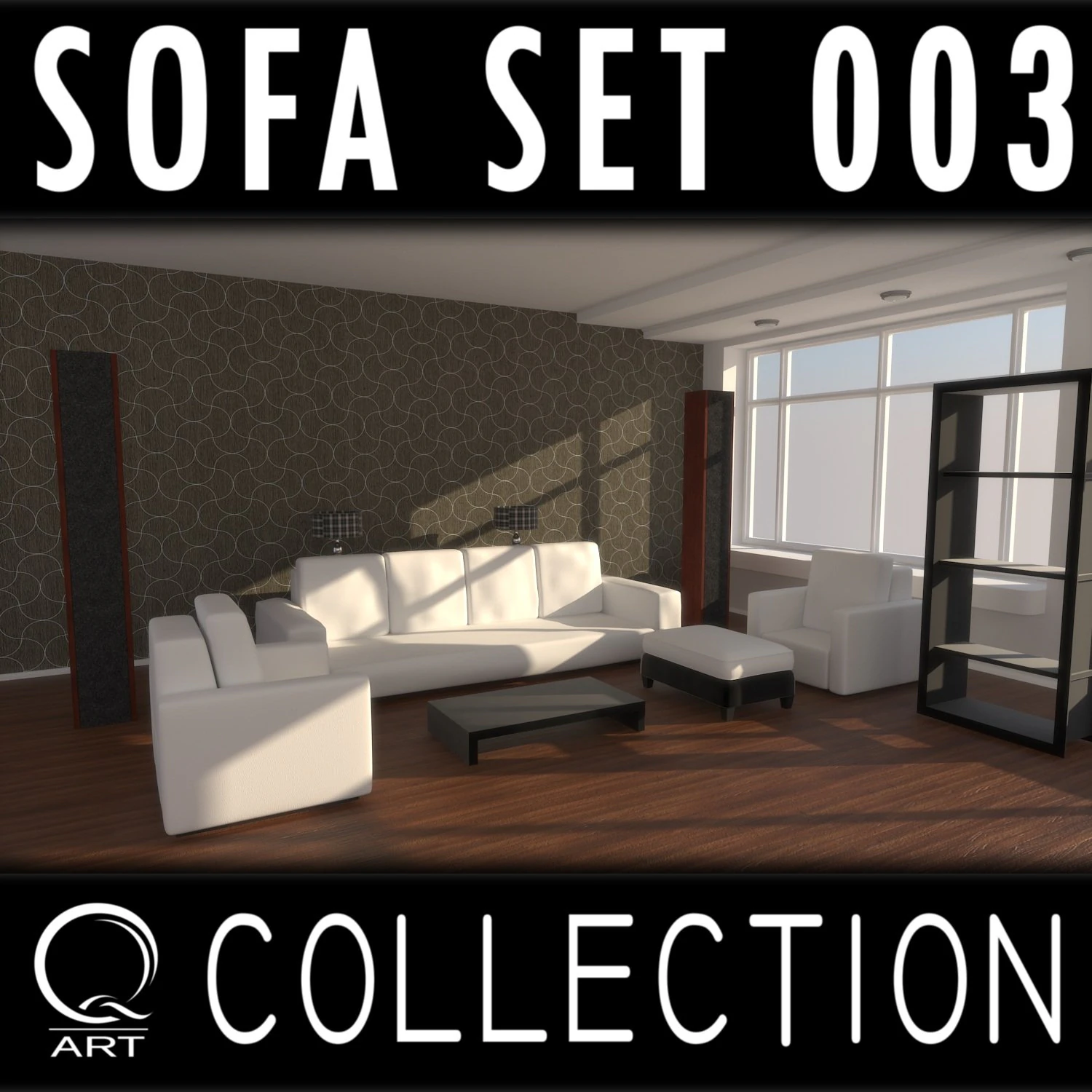 sofa set 003 3D Model .c4d .max .obj .3ds .fbx .stl .blend 