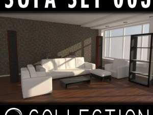 conjunto de sofás 003 Modelo 3D