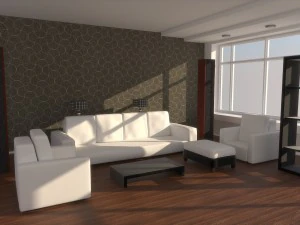 sofa set 003 3D Model