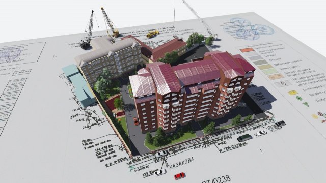 3d scene of a residential complex 3d k i b o t h u j Modello 3D .c4d .max .obj .3ds .fbx .stl .blend 