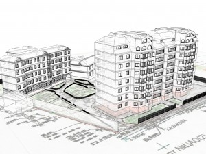 3d scene of a residential complex 3d k i b o t h u j Modello 3D