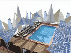 complejo de playa de la ciudad Modelo 3D