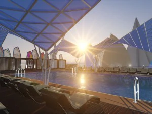 complejo de playa de la ciudad Modelo 3D