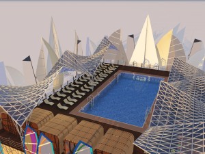 city beach complex Modelo 3D