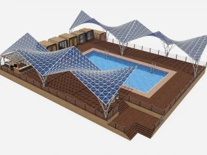 complejo de playa de la ciudad Modelo 3D