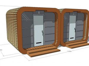 complejo de playa de la ciudad Modelo 3D