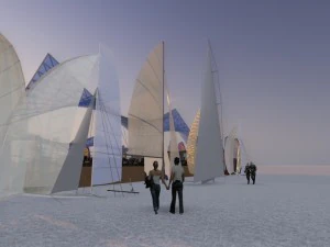 complejo de playa de la ciudad Modelo 3D