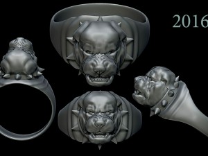 ring rottweiler 3Dプリントモデル