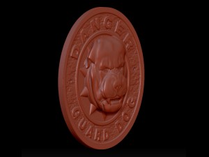 danger - guard dog sign 3D प्रिंट मॉडल