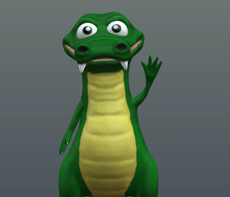 crocodile 3D Model .c4d .max .obj .3ds .fbx .stl .blend 