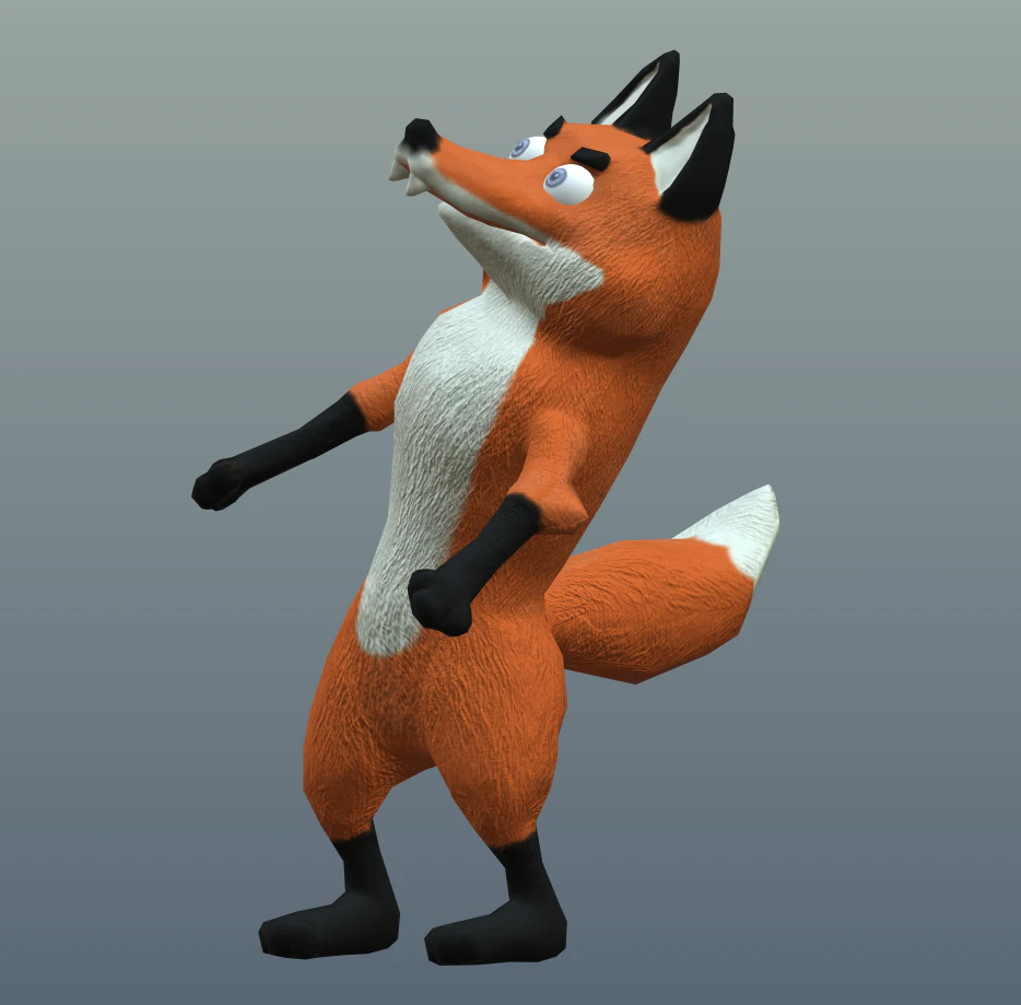 cartoon fox 3D Model .c4d .max .obj .3ds .fbx .stl .blend 