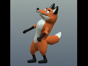 cartoon fox 3Dモデル