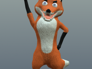 cartoon fox 3Dモデル