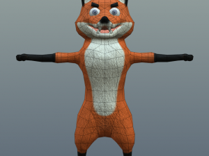 cartoon fox 3Dモデル