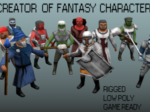 fantasy characters pack 3D मॉडल
