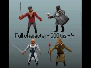 fantasy characters pack 3D Модель