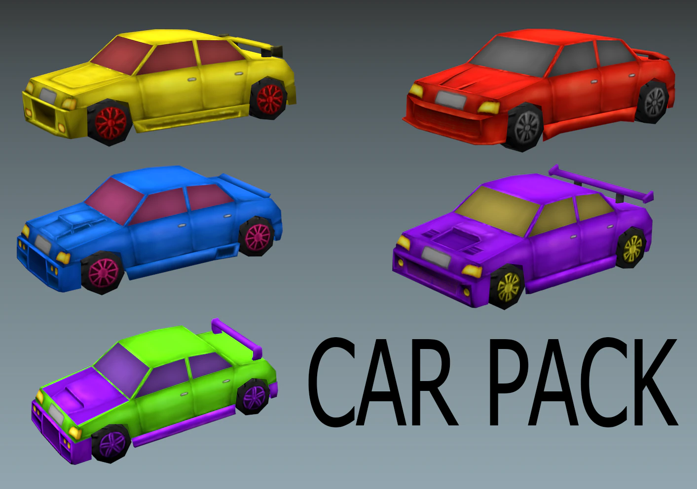 car pack 3D Model .c4d .max .obj .3ds .fbx .stl .blend 