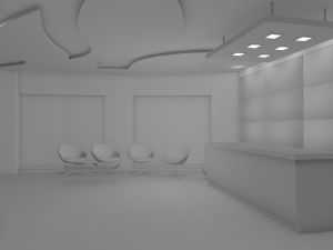 interior recepcion oficina 3D Model