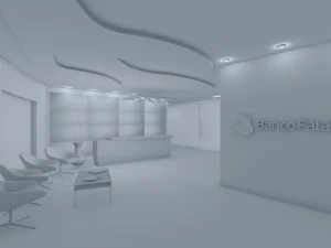 interior recepcion oficina 3D Model