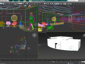 interior recepcion oficina 3D Model