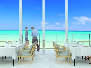 beach restaurant Modelo 3D