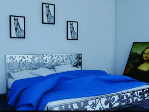 мінімалістична спальня 3D Модель