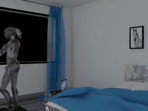 спальня минималистичная 3D Модель