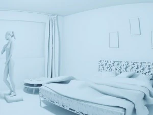 спальня минималистичная 3D Модель