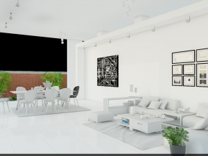 exterior garden with swimming poo Modelo 3D