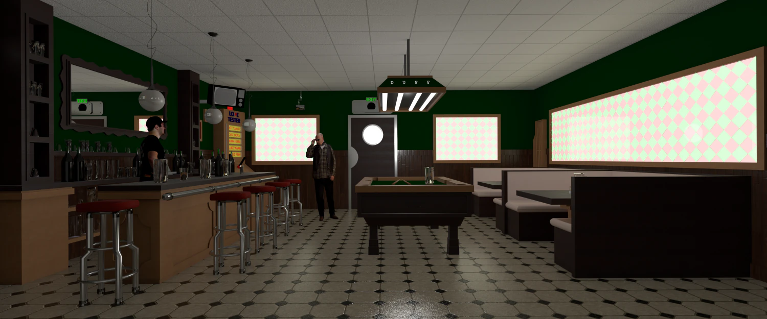 moes tavern 3D Model .c4d .max .obj .3ds .fbx .stl .blend 