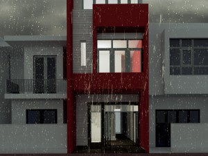 house in rain Modelo 3D