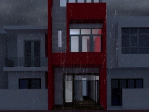 house in rain 3D 模型