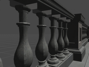 marble fence 3D Model