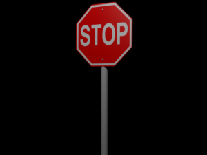 stop sign Modelo 3D