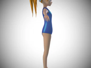 maillot de bain anime girl ik truqu&eacute; Modèle 3D