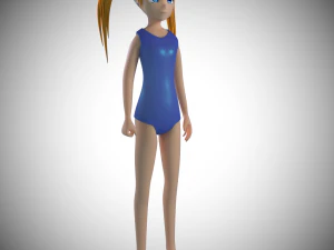 maillot de bain anime girl ik truqu&eacute; Modèle 3D