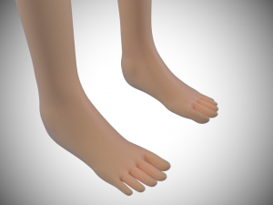 swimsuit anime girl ik rigged Modello 3D