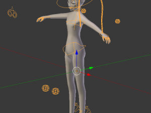 swimsuit anime girl ik rigged Modello 3D