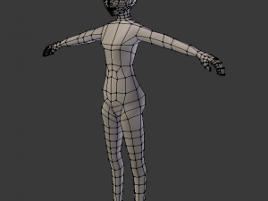 swimsuit anime girl ik rigged Modello 3D