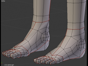 swimsuit anime girl ik rigged Modello 3D