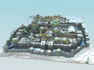 замок майнкрафт 3D Модель