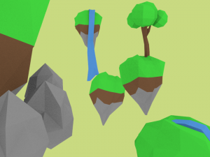 floating islands 3D Model