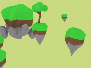 floating islands 3D Model
