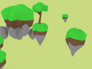 floating islands 3D Model