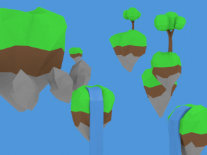 floating islands 3D Model