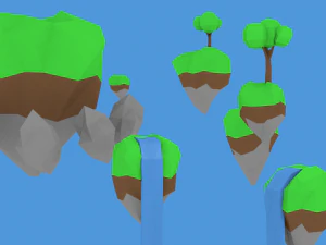 floating islands 3D Model