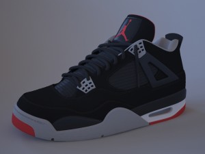 air jordan 4 bred 3D 모델